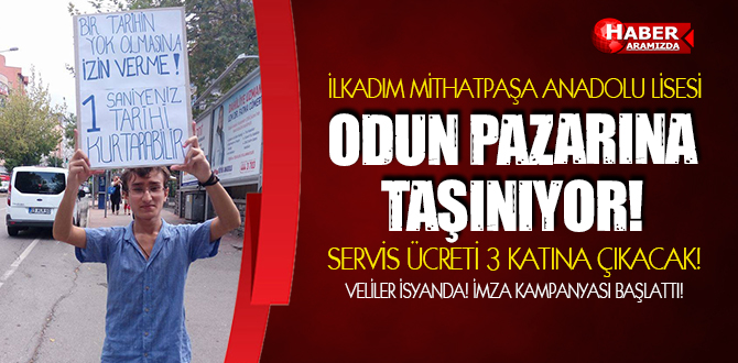 Samsun Mithatpaşa Anadolu Lisesi Odun Pazarına Taşınıyor!