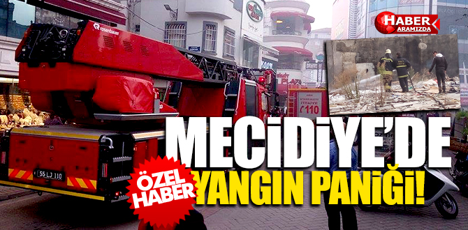 Mecidiye Caddesini Ayağa Kaldıran Yangın!