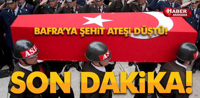 Bafra`nın Sarıkaya köyüne şehit ateşi düştü!