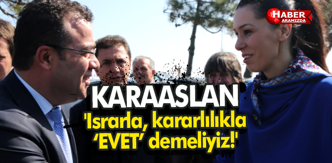 Karaaslan ‘Israrla, kararlılıkla ‘EVET’ demeliyiz’