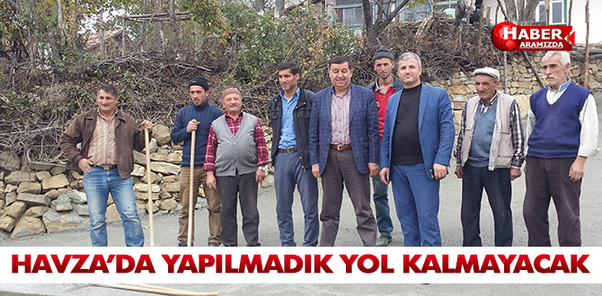 Havza’da Beton Yol Çalışması Başladı