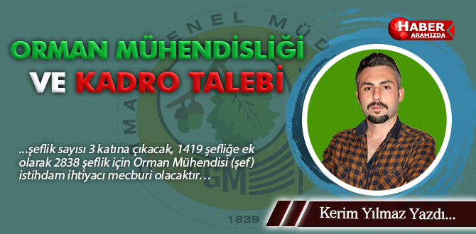 Orman Mühendisliği ve Kadro Talebi