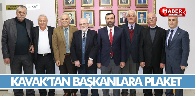 Sarıcaoğlu’ndan Başkanlara Teşekkür Plaketi