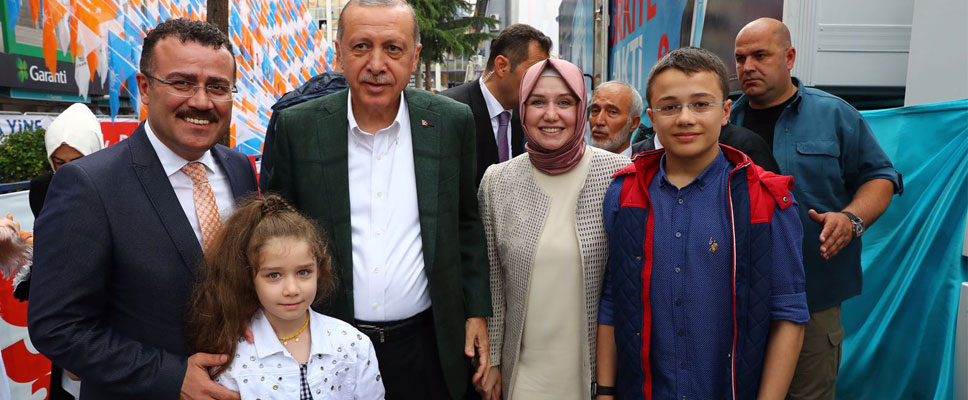 Cumhurbaşkanı Erdoğan’a Samsun’da kutlama