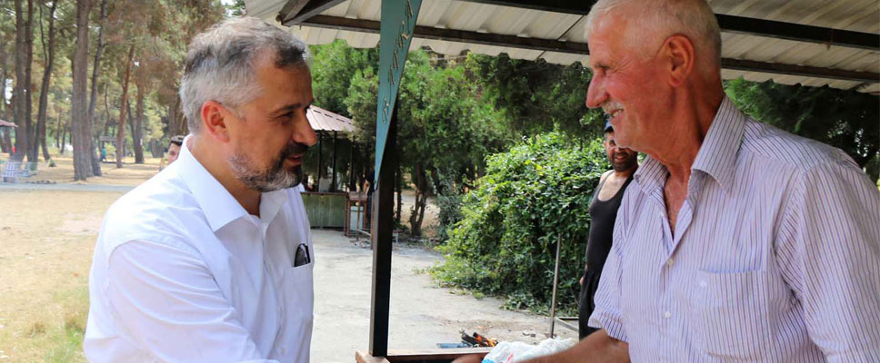 BAŞKAN KILIÇ MESİRE ALANINDA VATANDAŞLA BULUŞTU