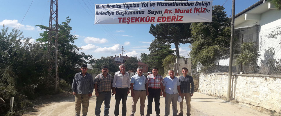 Başkan İkiz’e pankartlı teşekkür