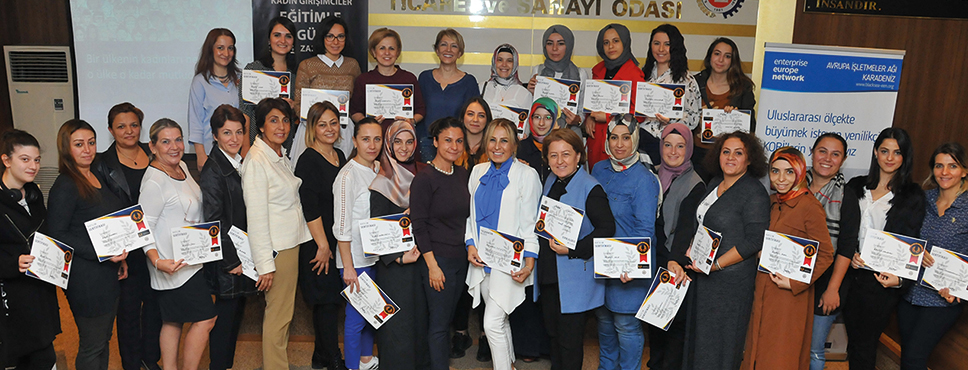 Girişimci kadınlar sertifikalarını aldı