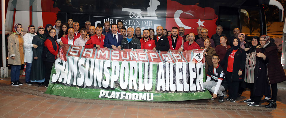 SAMSUNSPOR AİLESİ ÇANAKKALE OTOBÜSÜNDE