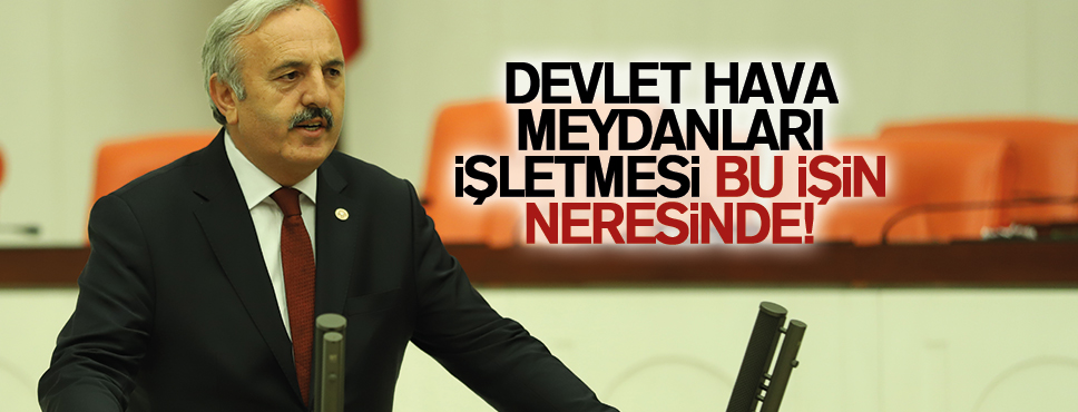 DEVLET HAVA MEYDANLARI İŞLETMESİ BU İŞİN NERESİNDE!