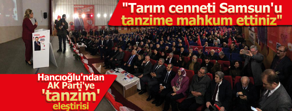 Hancıoğlu’ndan AK Parti’ye ‘tanzim’ eleştirisi