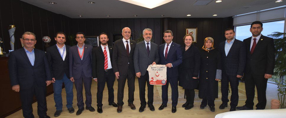 Sağlık-Sen Yeni Yönetimi Rektör Bilgiç’i Ziyaret Etti