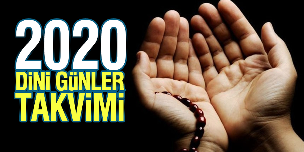 2020 Dini günler takvimi