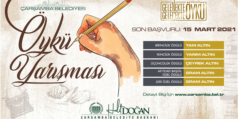 ÇARŞAMBA BELEDİYESİ ÖYKÜ YARIŞMASI BAŞVURULARI BAŞLADI