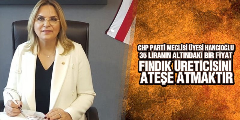 Hancıoğlu Fındık Fiyatlarını Eleştirdi