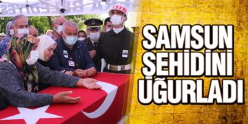 Samsun Şehidini Uğurladı