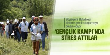 Samsun’da ‘Gençlik Kampı’nda Stres Attılar