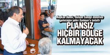 Başkan Demir, Gülsan Sanayi esnafına geleceğin şehri Samsun’u anlattı