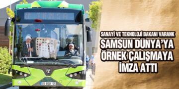 Samsun’da kullanılacak elektrikli otobüsler kamu kurumlarına örnek gösterildi