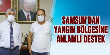 Samsun’dan Yangın Bölgesine Anlamlı Destek