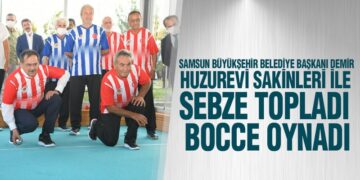 Başkan Demir, Huzurevi Sakinleri İle Sebze Topladı, Bocce Oynadı