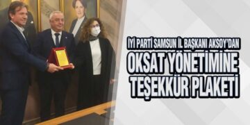 Aksoy, ‘OKSAT’ Yöneticilerine Plaket Verdi
