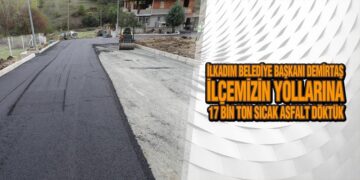 İlkadım’da Sıcak Asfalt Çalışmaları Devam Ediyor