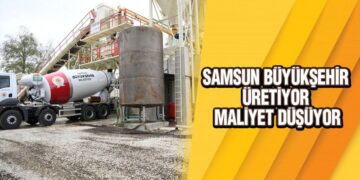 Samsun Büyükşehir’in Beton Santrali Faaliyete Başladı