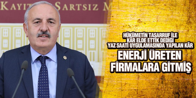 Yaşar’dan Yaz Saati Uygulamasına Tepki!