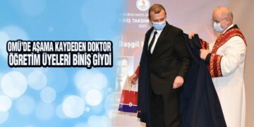 OMÜ’de Aşama Kaydeden Doktor Öğretim Üyeleri Biniş Giydi