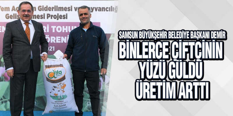 Samsun Büyükşehir Tarıma Destek Olmaya Devam Ediyor