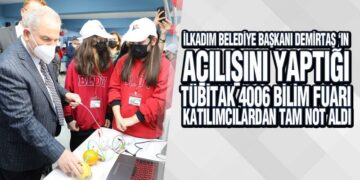 Belediye Ortaokulu Öğrencilerinin Bilim Fuarındaki 19 Proje Birbirleri İle Yarıştı
