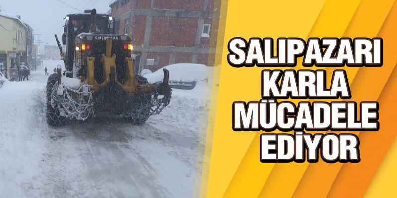 Salıpazarı Karla Mücadele Ediyor