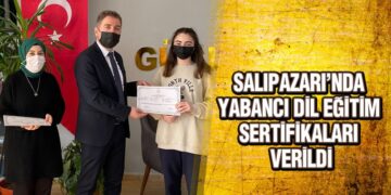 Salıpazarı’nda Yabancı Dil Eğitim Sertifikaları Verildi