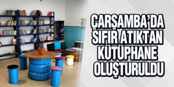 Sıfır Atıktan Oluşturulan Kütüphane Çarşamba’da Açıldı