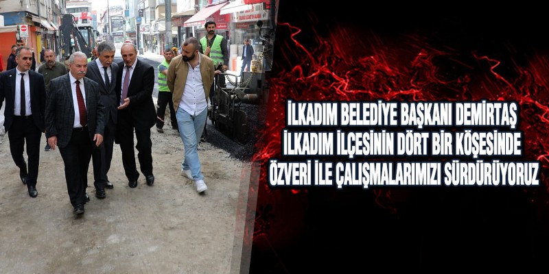 Başkan Demirtaş Sıcak Asfatlama Çalışmalarını Yerinde İnceledi