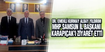 Dr. Emekli Kurmay Albay Yıldırım’dan MHP Samsun İl Başkanı Karapıçak’a Ziyaret