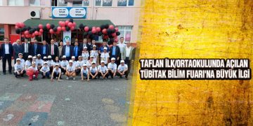 Taflan İlk/Ortaokulunda Açılan TÜBİTAK Bilim Fuarı’na Büyük İlgi
