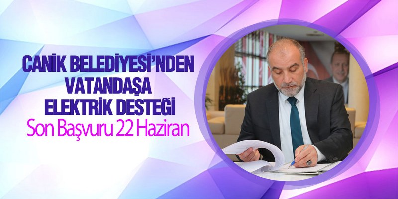 Canik’te Elektrik Desteği