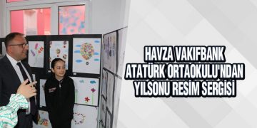 Havza Vakıfbank Atatürk Ortaokulu’ndan Yılsonu Resim Sergisi