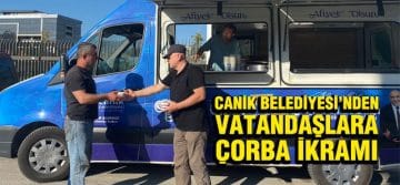 Canik Belediyesi vatandaşlara çorba ikramında bulundu