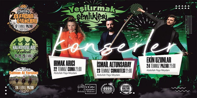 Çarşamba’da Yeşilırmak Şenlikleri Başlıyor