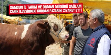 Sağlam Canik İlçesindeki Kurban Satış Yerini Ziyaret Etti