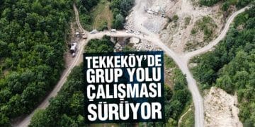 Tekkeköy’de Grup Yolu Çalışması Sürüyor