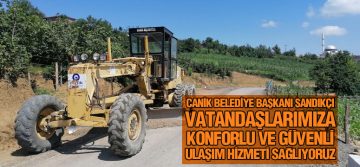 Canik’te Yol Çalışmaları Sürüyor