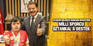 Başkan Deveci’den Milli Sporcu Öztankal’a destek 