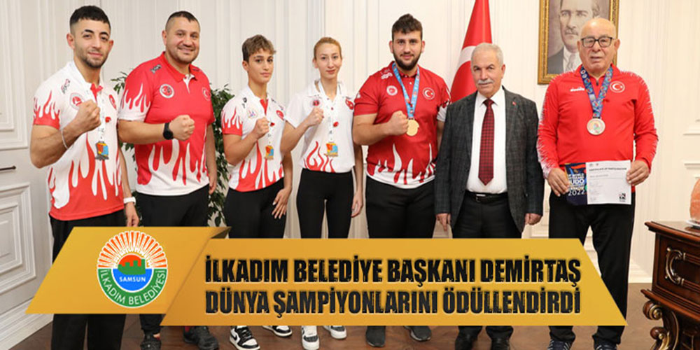 Dünya Şampiyonlarını Başkan Demirtaş Altınla Ödüllendirdi