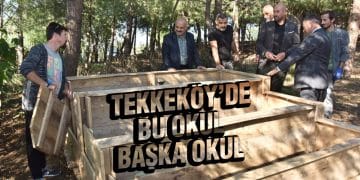 Tekkeköy’de Okul Çalışması
