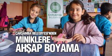 Çarşamba Belediyesi’nden Miniklere Ahşap Boyama