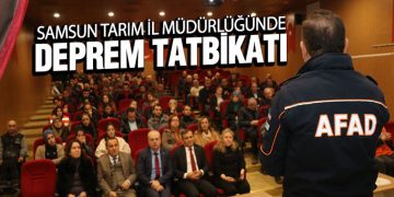 Samsun Tarım İl Müdürlüğünde Deprem Tatbikatı