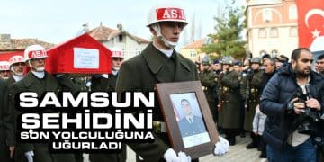 Samsun Şehidini Son Yolculuğuna Uğurladı
